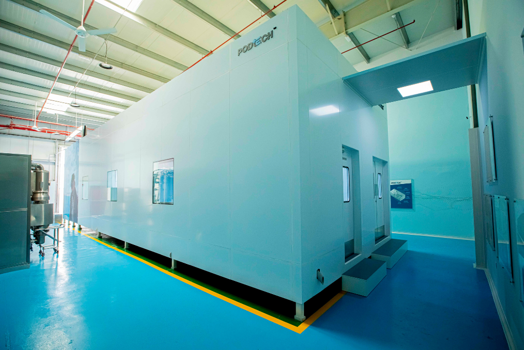 Leveraging prefabricated factories to geographically diversify health product manufacturing